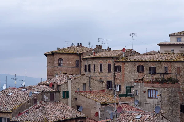 Très Belle Vue Sur Volterra Village Médiéval Toscane — Photo