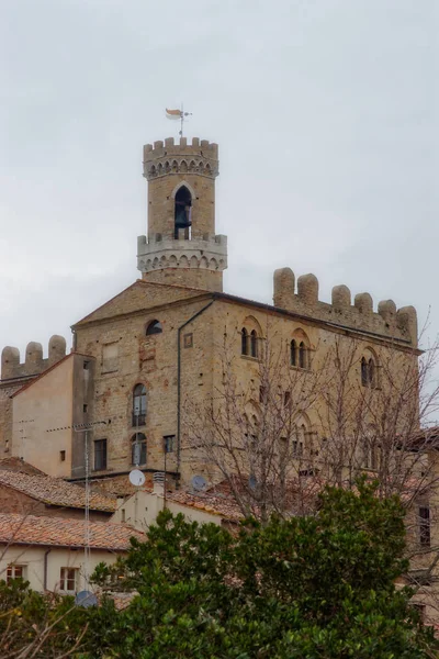 Sehr Schöner Blick Auf Volterra Ein Mittelalterliches Dorf Der Toskana — Stockfoto