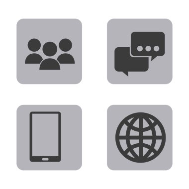 mobil sosyal medya simge