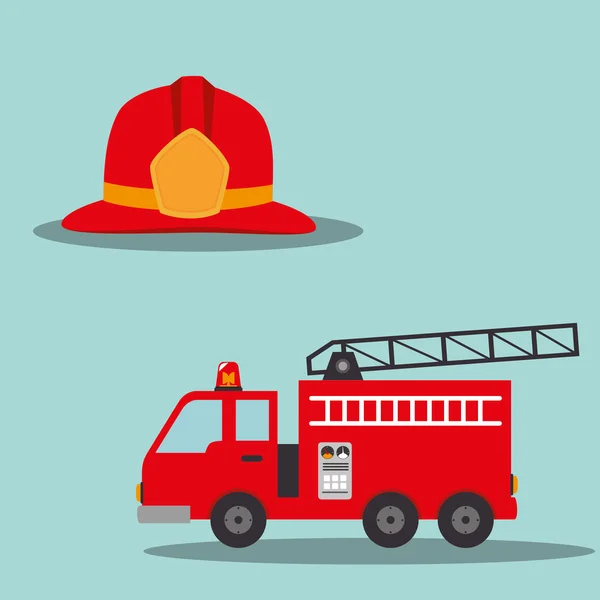 Fire truck emergency vehicle — Stock Vector
