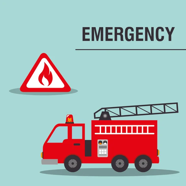 Fire truck emergency vehicle — Stock Vector