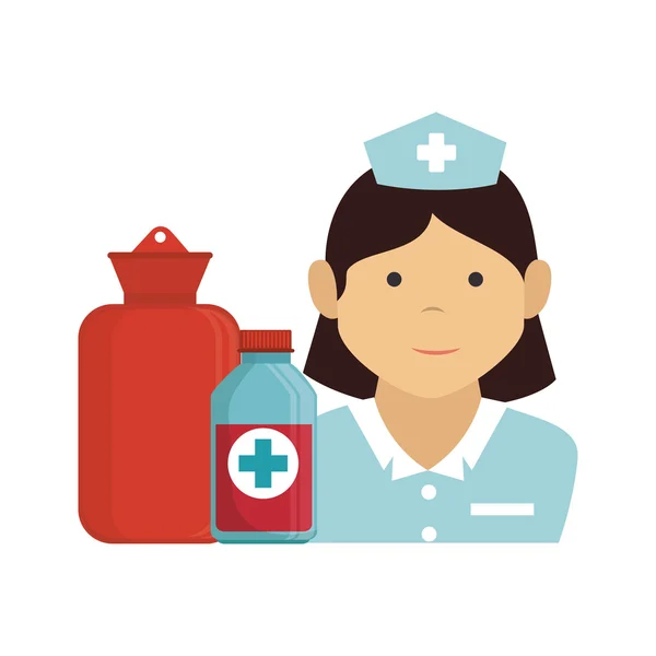 Avatar enfermera mujer — Archivo Imágenes Vectoriales