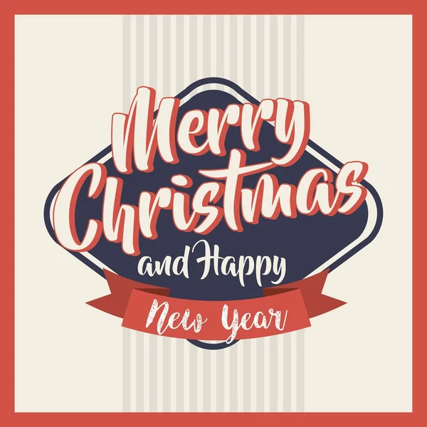 Glad merry christmas card-ikonen — Stock vektor
