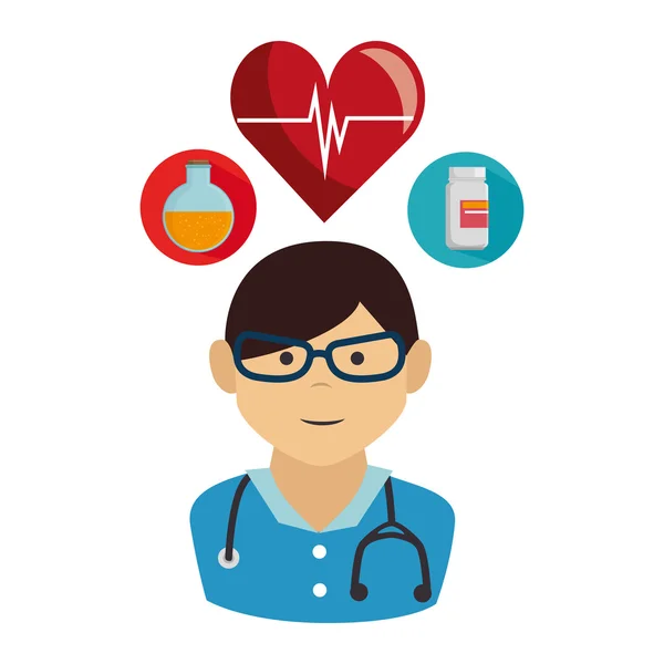 Médico avatar — Vector de stock