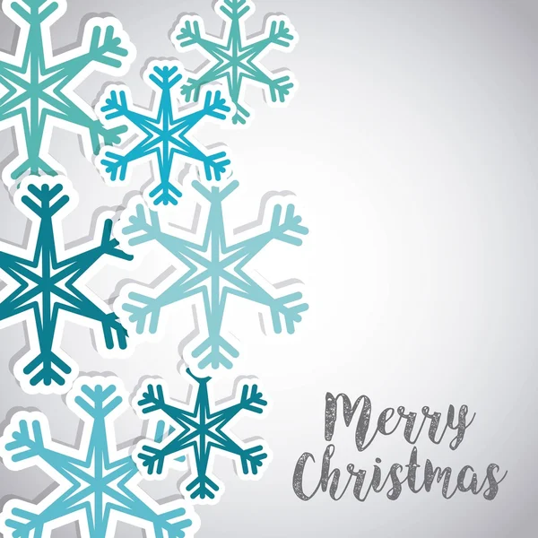 Happy merry christmas card icon — Stock Vector