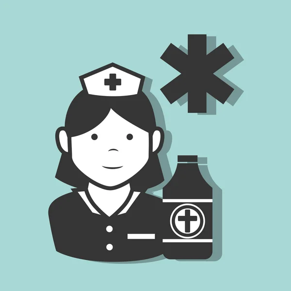 Avatar enfermera mujer — Archivo Imágenes Vectoriales
