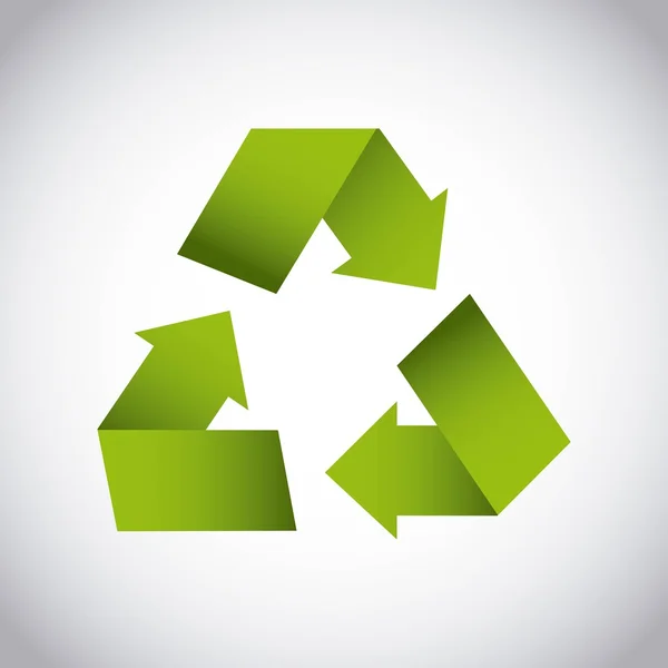 Recycling-Pfeile symbolisieren Ökologie — Stockvektor