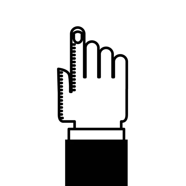 Index lidského ikona ruky — Stockový vektor