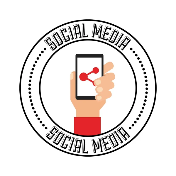 Εικονίδιο κινητού μέσα κοινωνικής δικτύωσης — Διανυσματικό Αρχείο