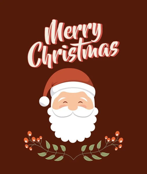 Merry christmas santa claus holiday grudnia — Wektor stockowy