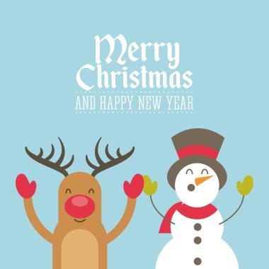 neşeli Noel hayvan karakter tatil Aralık