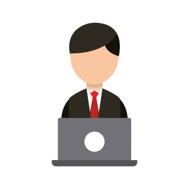 İş adamı avatar işçi simgesi