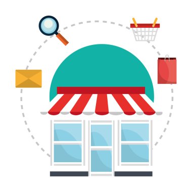 alışveriş ve e-ticaret simgesi