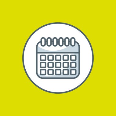 takvim anımsatıcı düz simgesini