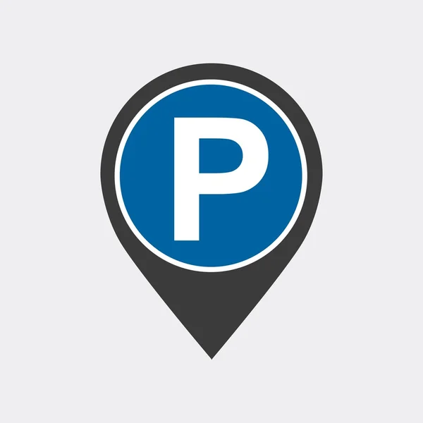 Zona de aparcamiento icono de señal — Archivo Imágenes Vectoriales