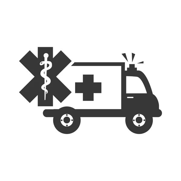 Ambulans acil servis aracı — Stok Vektör