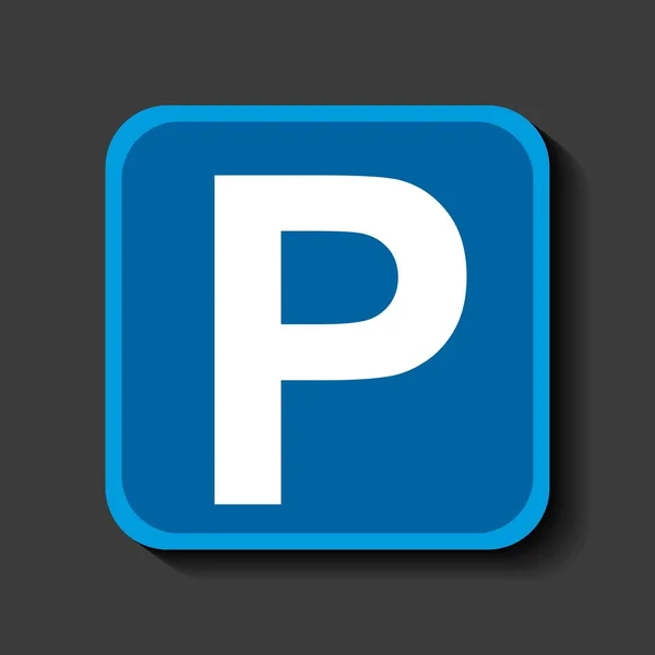 Parkeren zone signaalpictogram — Stockvector