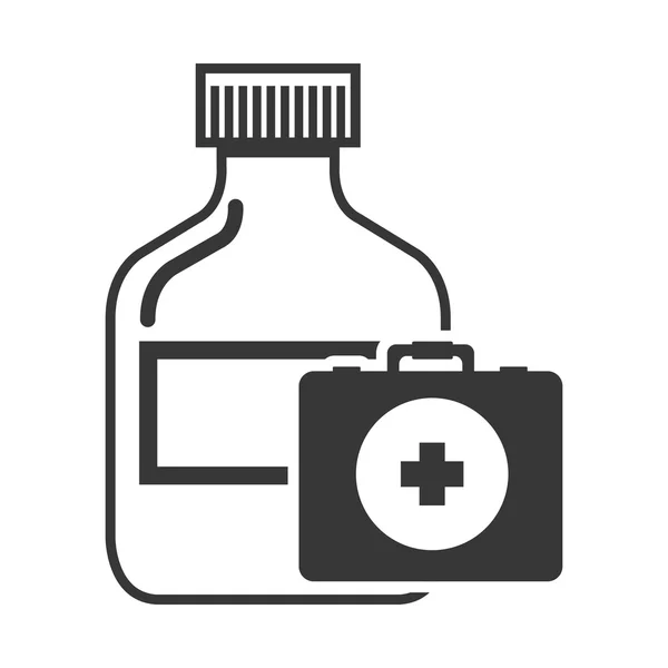 Medische geneeskunde fles — Stockvector