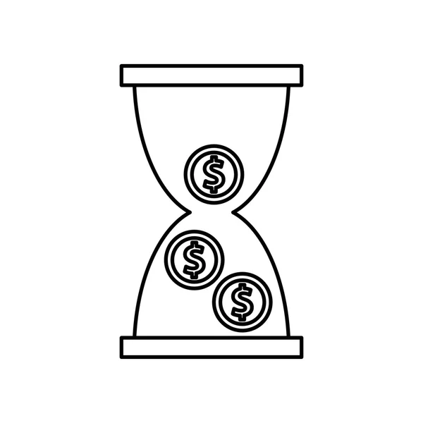 Tempo é ícone conceito dinheiro —  Vetores de Stock