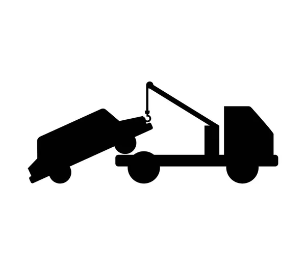 Crane service isolated icon — Stock Vector