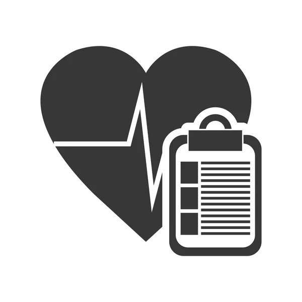 Cardio pulse heart — Stock Vector