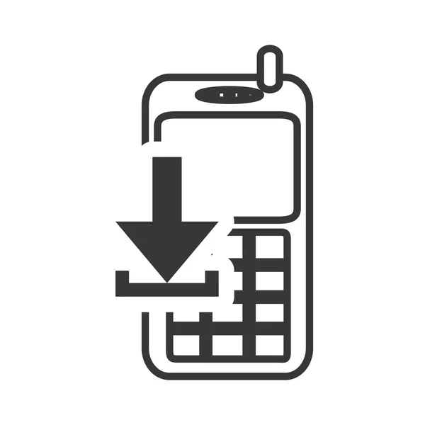Teléfono móvil retro — Vector de stock