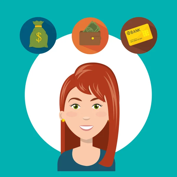 Аватарка з значком покупки та електронної комерції — стоковий вектор