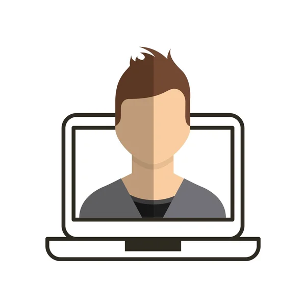 Persoon avatar gebruiker pictogram — Stockvector