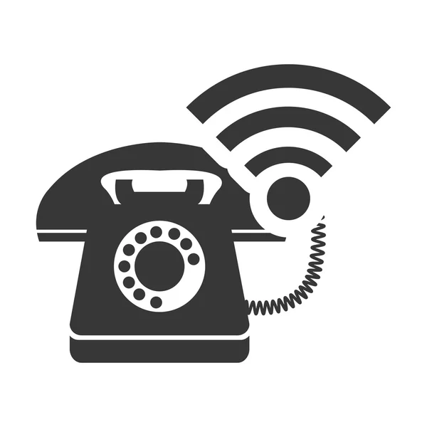 Retro telephone icon — Stock Vector
