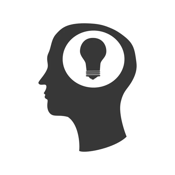 Human head profile — Stock Vector