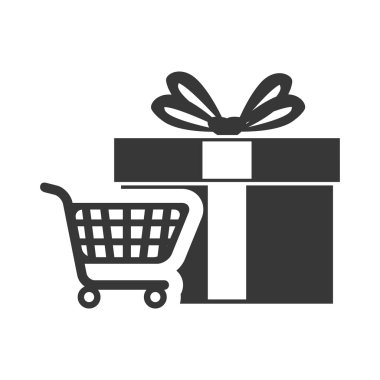hediye kutusu ve alışveriş sepeti