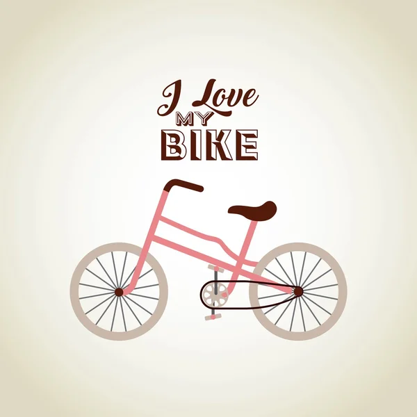 Fiets voertuig retro pictogram — Stockvector