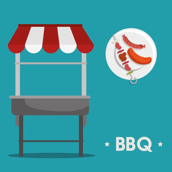 Icône de barbecue grill — Image vectorielle