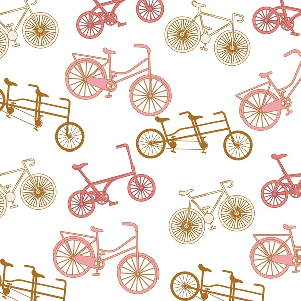 Pattern bicycle poster icon — Stock Vector