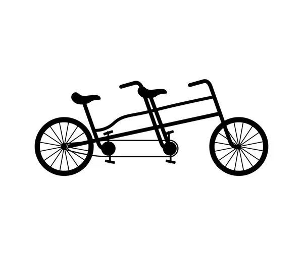 Fiets voertuig retro pictogram — Stockvector