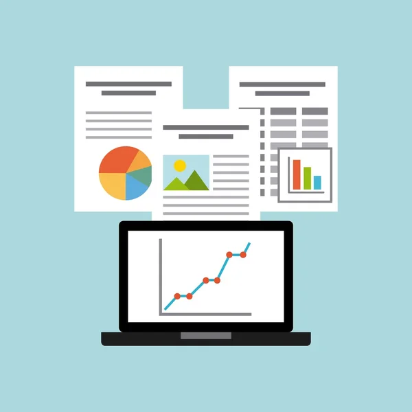 Formato do documento com dispositivo eletrônico — Vetor de Stock