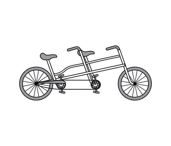 Bicycle vehicle retro icon — Stock Vector