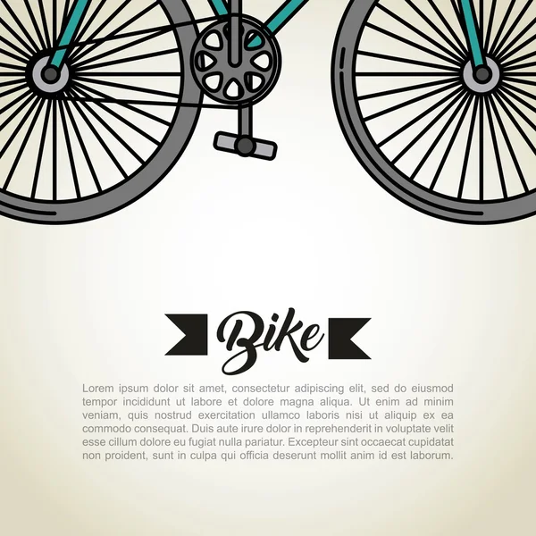 Vélo véhicule icône rétro — Image vectorielle