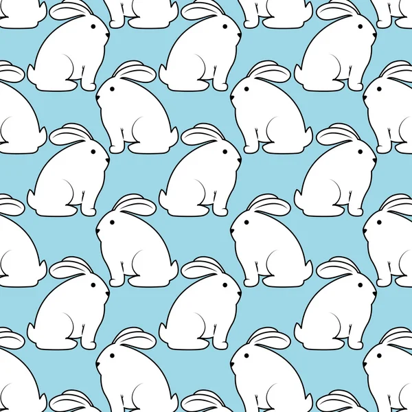 Cute rabbit pattern background Stock Vector by ©yupiramos 141351494