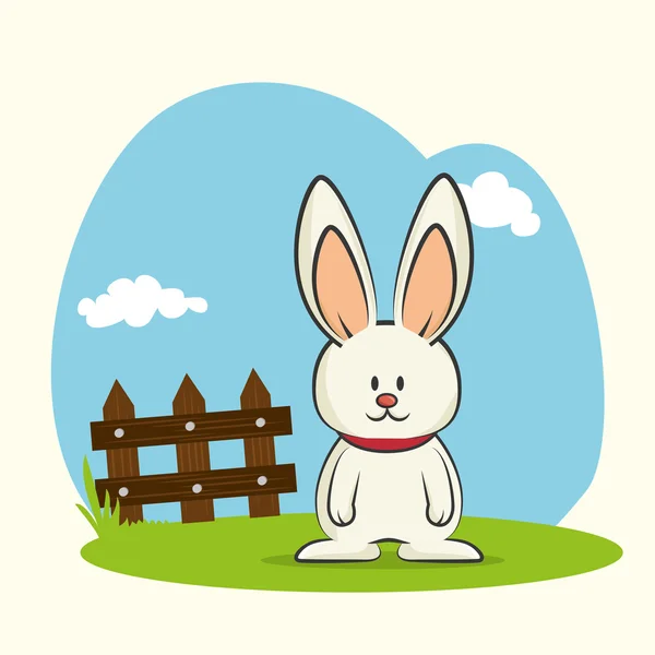 かわいいウサギのデザイン — ストックベクタ