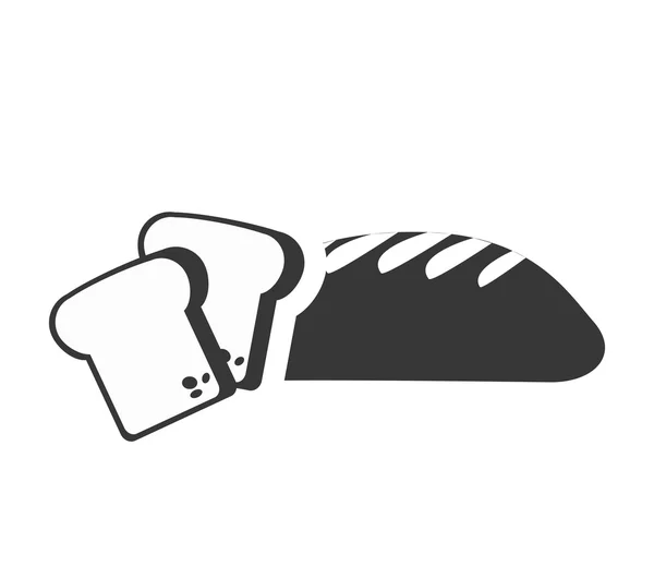 Pan panadería comida — Vector de stock