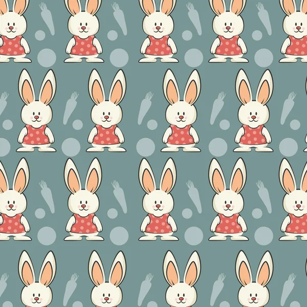 Niedliche Kaninchen Hintergrund — Stockvektor