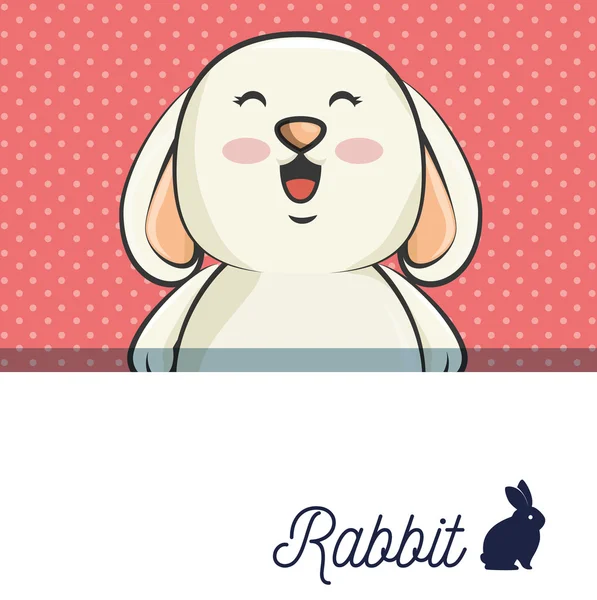 Lindo diseño de conejo — Vector de stock