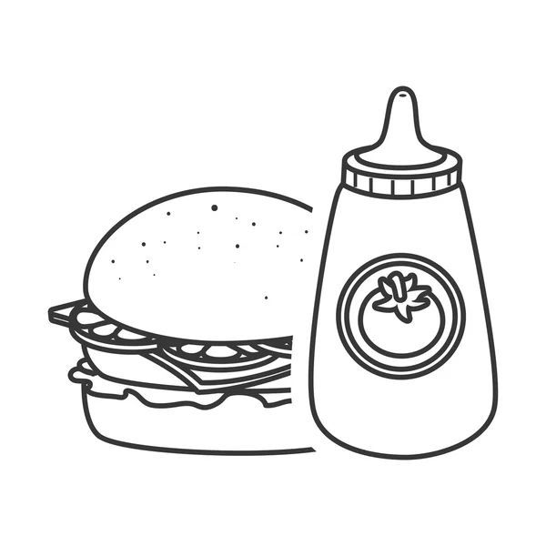 Burger Fast Food — Stockvektor