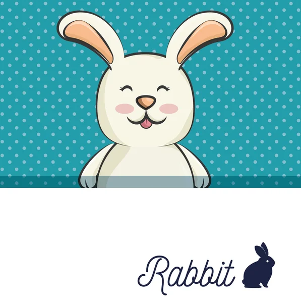 Lindo diseño de conejo — Vector de stock