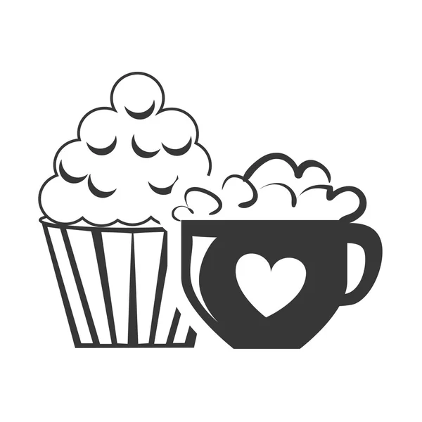 Cupcake süßes Dessert — Stockvektor