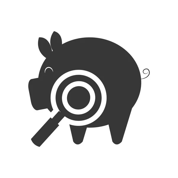 Piggy Sparbössa ikonen — Stock vektor