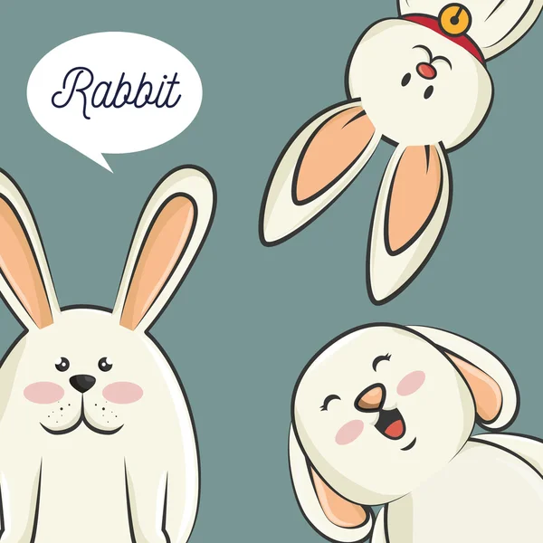 Disegno del coniglio carino — Vettoriale Stock