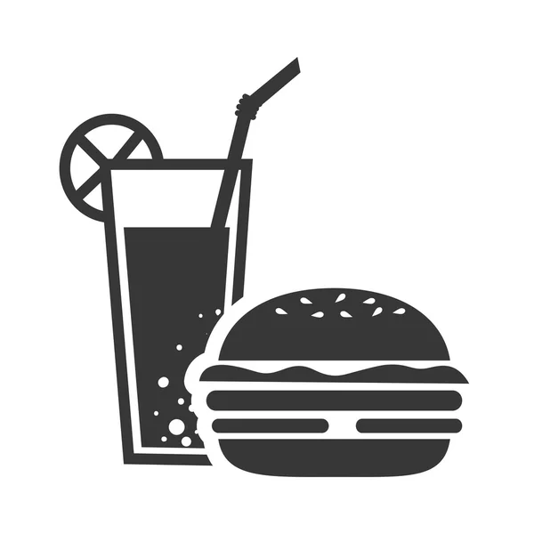 ハンバーガー｜ファーストフード — ストックベクタ