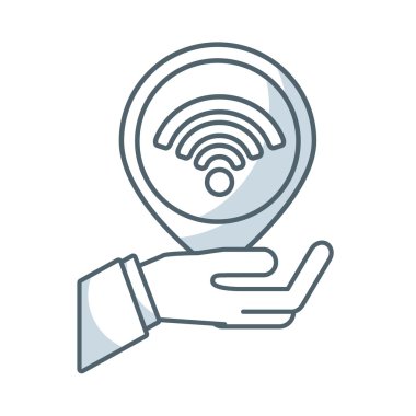 Kablosuz sinyal dalgalar simgesi